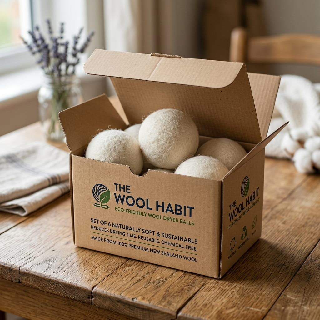 Custom branded private label packaging for wool dryer balls