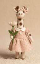 Pink dressed Standing giraffe