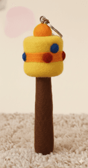 Yellow color felt prayer wheel