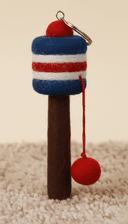 Blue color felt prayer wheel