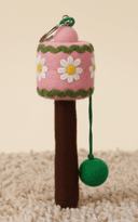 Pink color felt prayer wheel