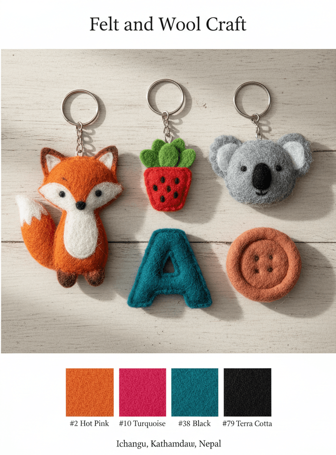 Felt keyrings