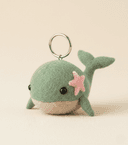 Green whale charm