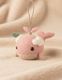 Pink whale charm