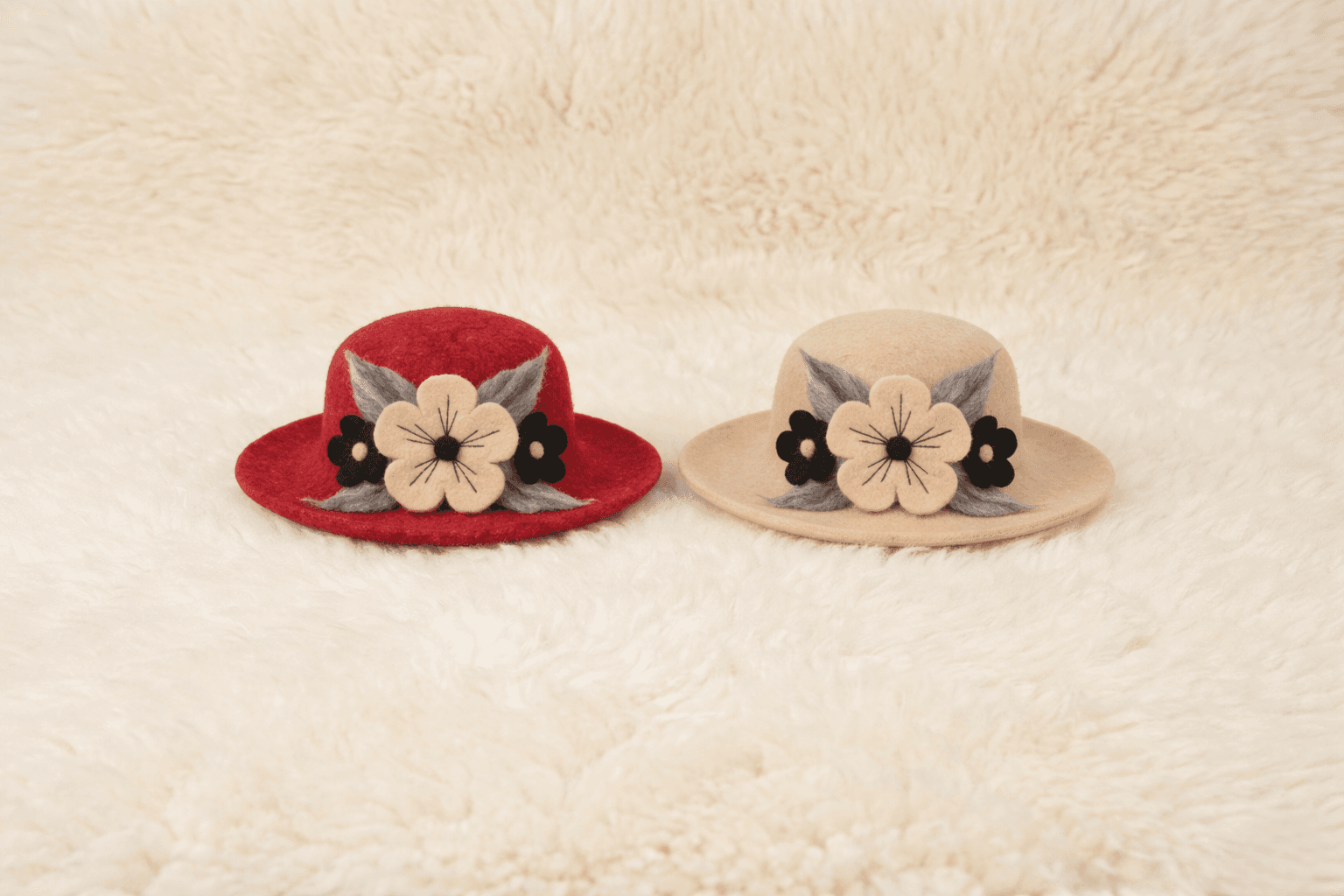 Petal & Peak Hat - Handmade Felt Product from Nepal