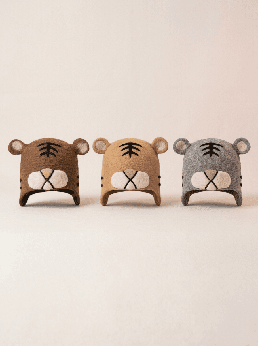 The Little Cub Hat - Handmade Felt Product from Nepal