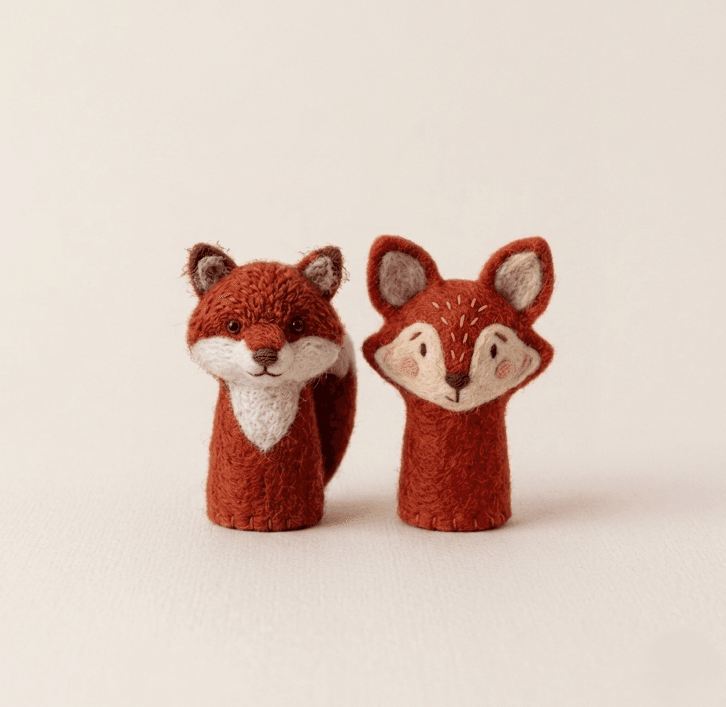The Fox Storyteller Puppet - Handmade Felt Product from Nepal