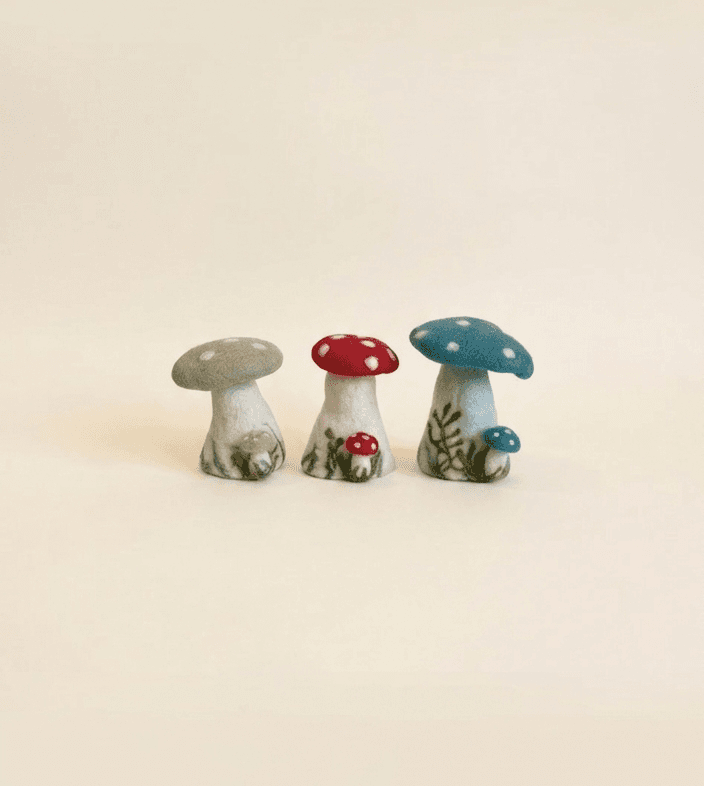 Handmade Needle Felted Mushroom Egg Warmer - Handmade Felt Product from Nepal