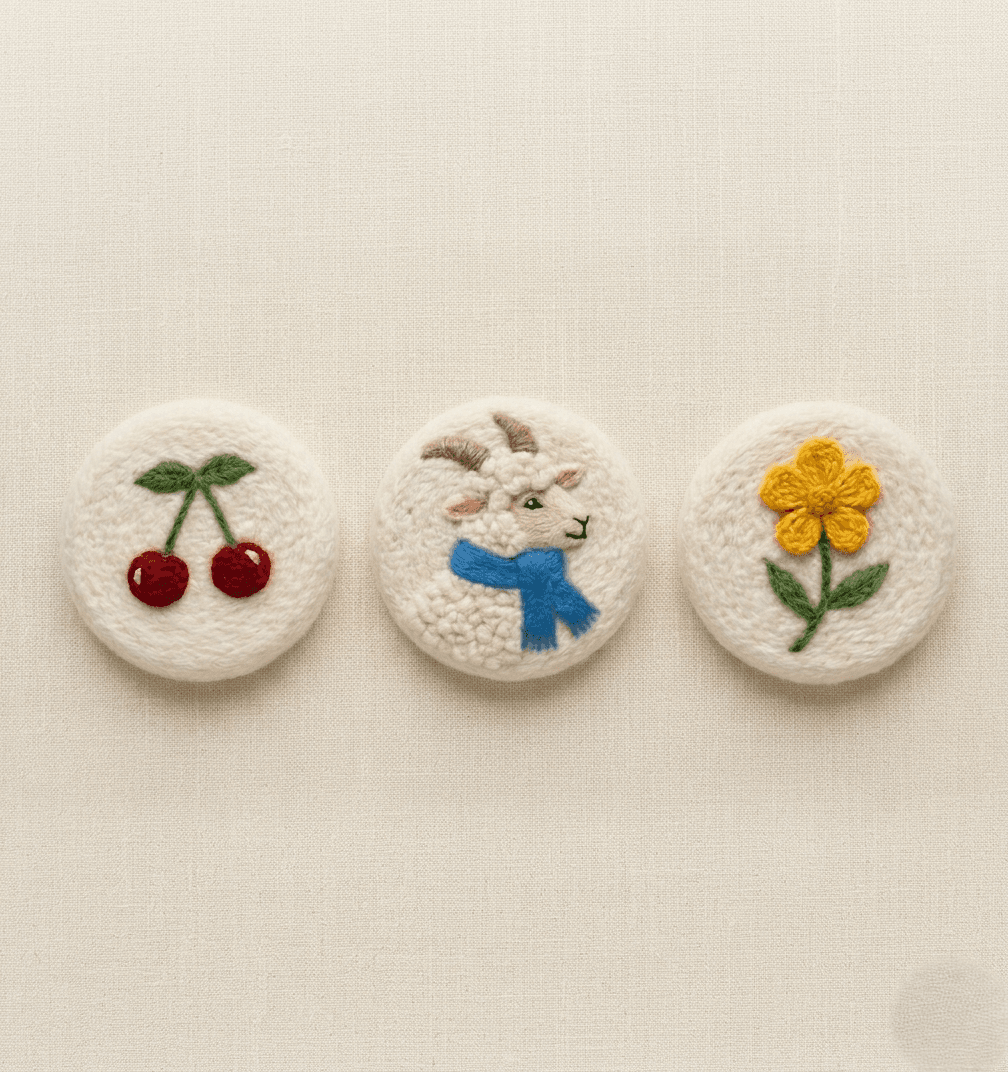 Felt Coaster - Charming Animal and Nature Designs - Handmade Felt Product from Nepal