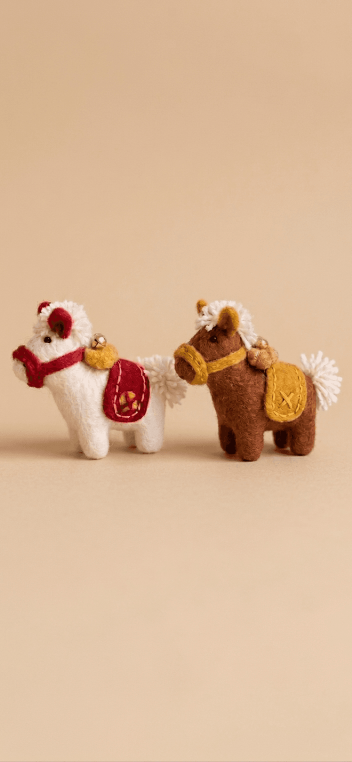 Horse - Handmade Felt Product from Nepal