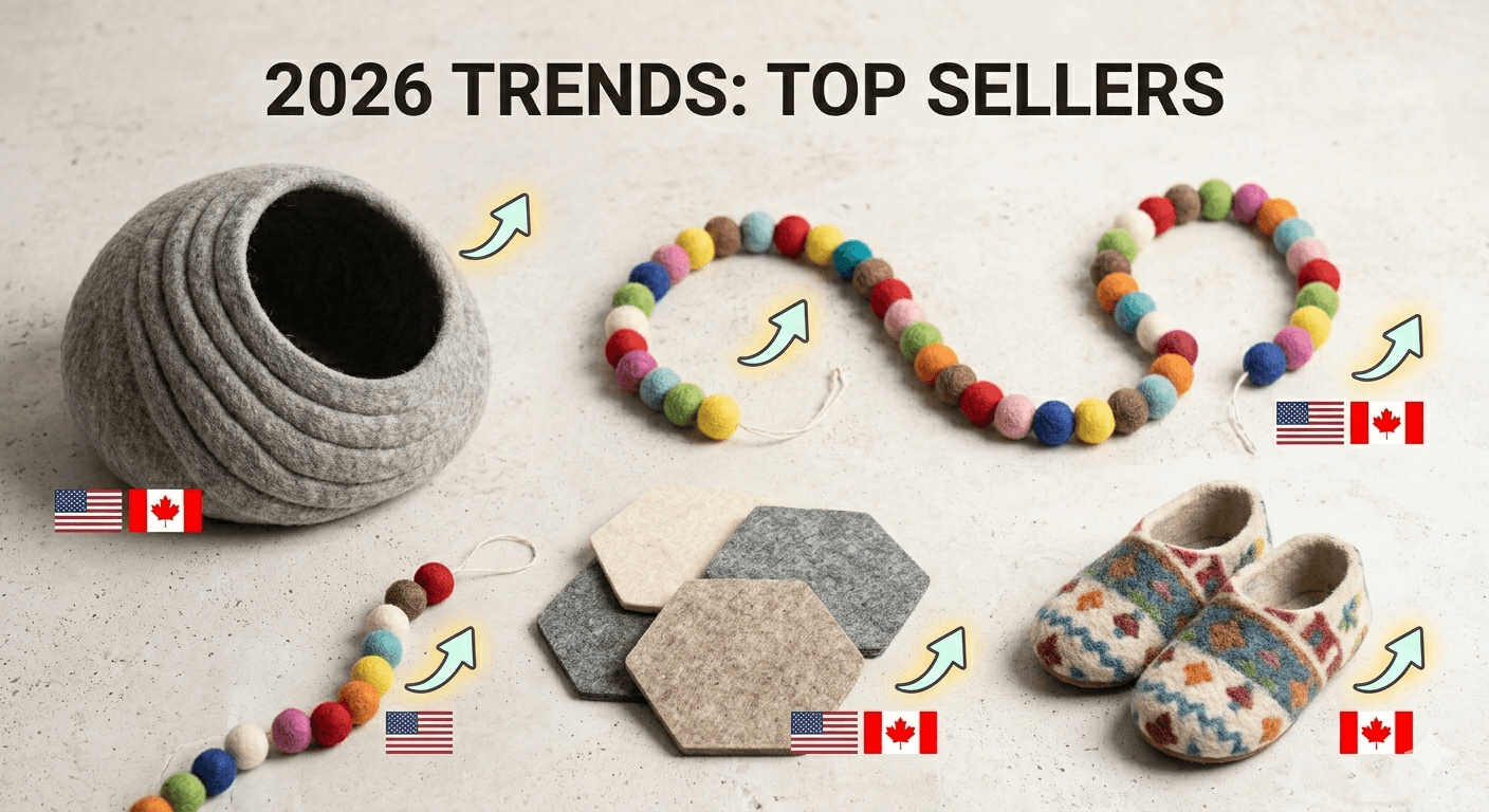 Top Felt Products That Sell Fast in USA & Canada (2026 Trends): A Wholesale Buyer's Market Intelligence Report