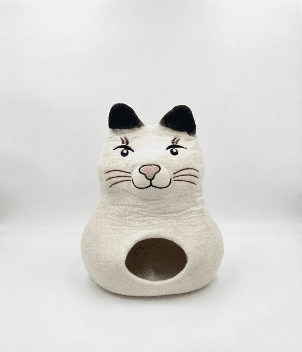 Pet Cave Bed - Handmade Felt Product from Nepal