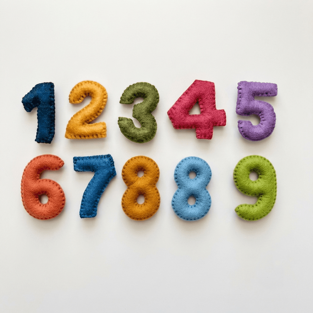 Wool Felt Numbers - Handmade Felt Product from Nepal