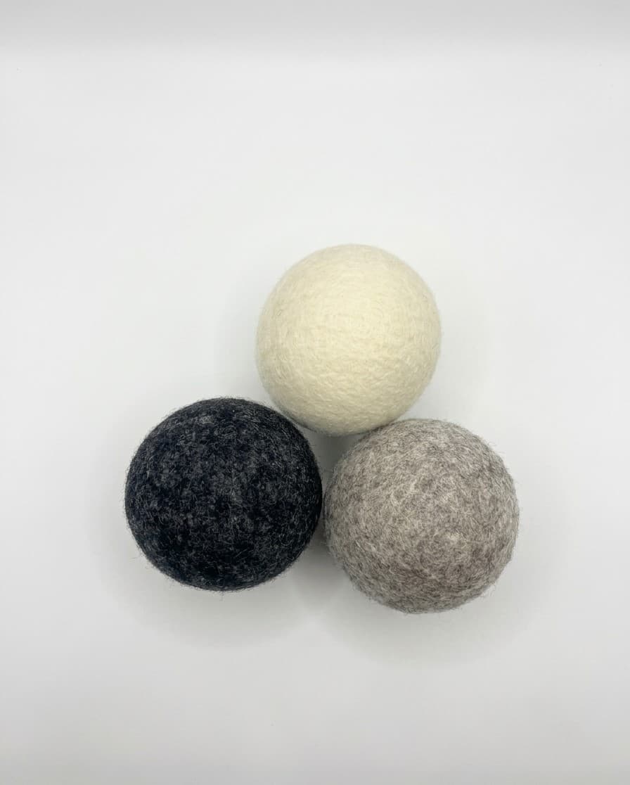 Laundry Dryer Balls (Set of 3) - Handmade Felt Product from Nepal