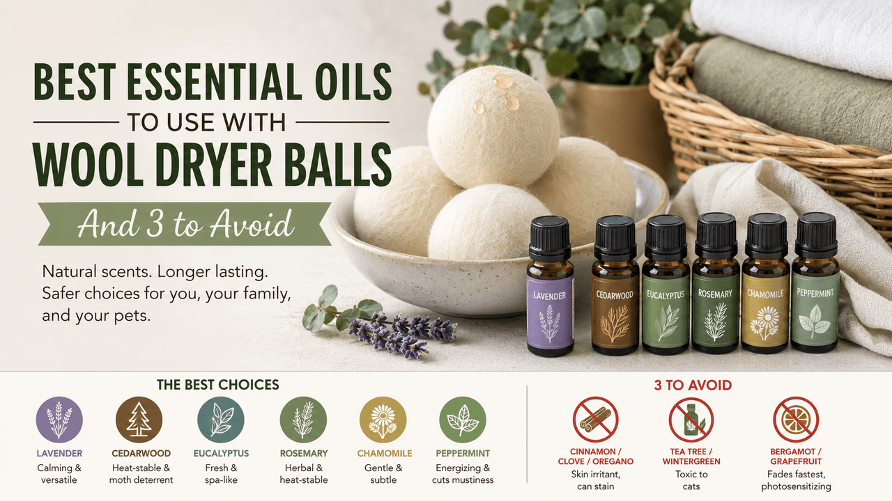 Best Essential Oils to Use With Wool Dryer Balls (And 3 to Avoid) - Felt and Wool Craft Blog