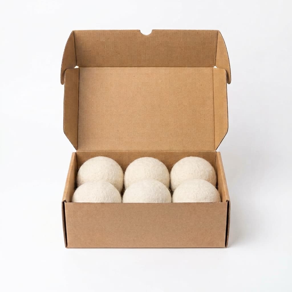Felt Dryer Balls Set in Box (6 Pieces) - Handmade Felt Product from Nepal