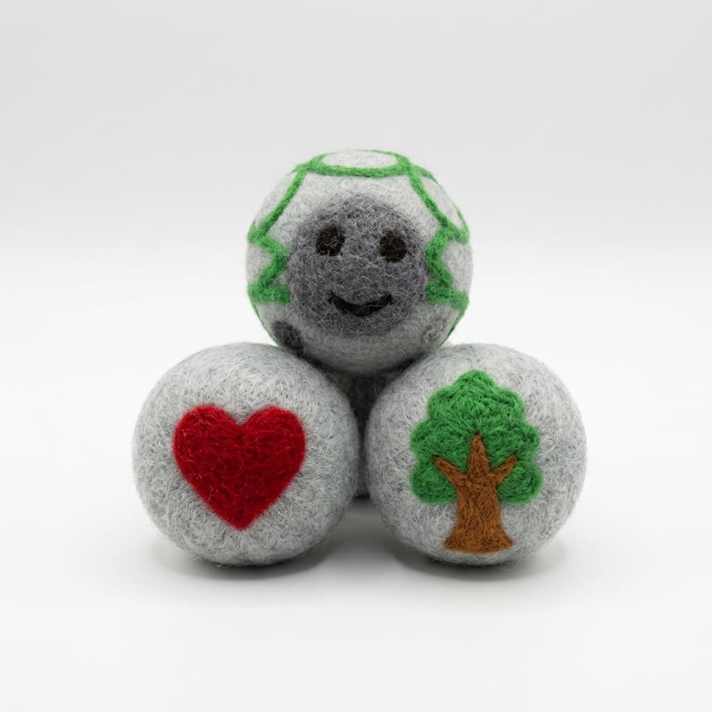 Felt Decorative Dryer Balls Set - Handmade Felt Product from Nepal