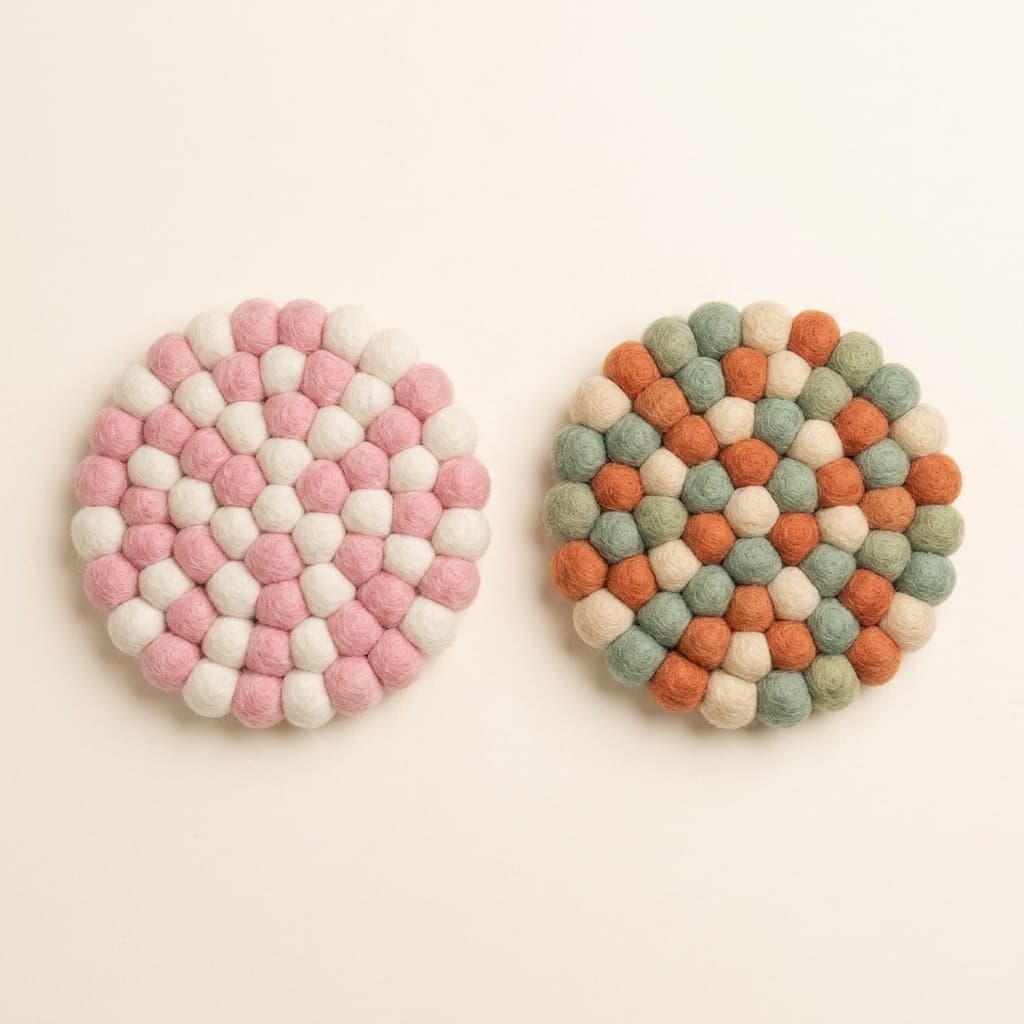 Felt Hot Mat - Handmade Felt Product from Nepal