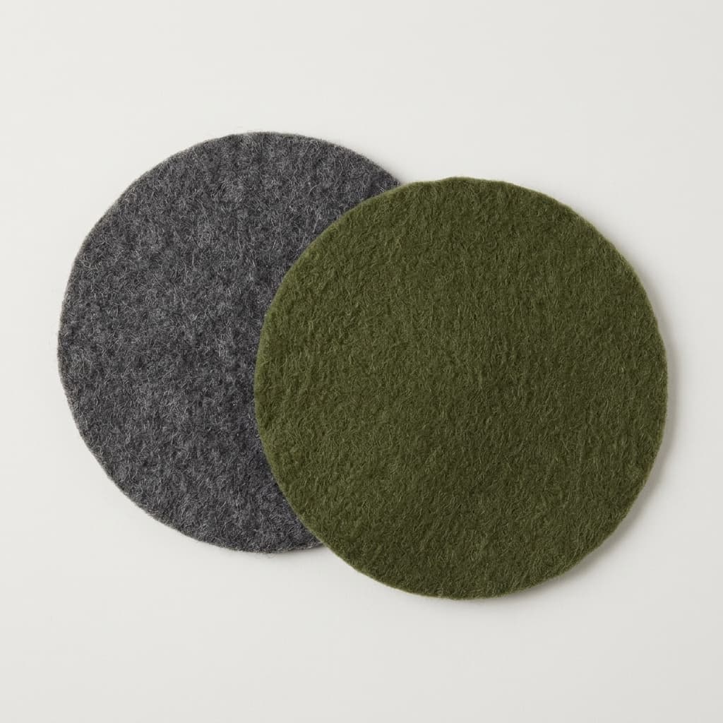 Round Coaster - Handmade Felt Product from Nepal