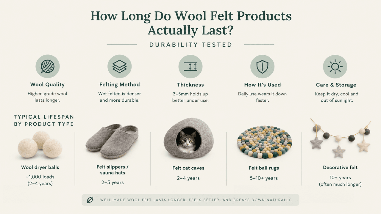 How Long Do Wool Felt Products Actually Last? (Durability Tested) - Felt and Wool Craft Blog