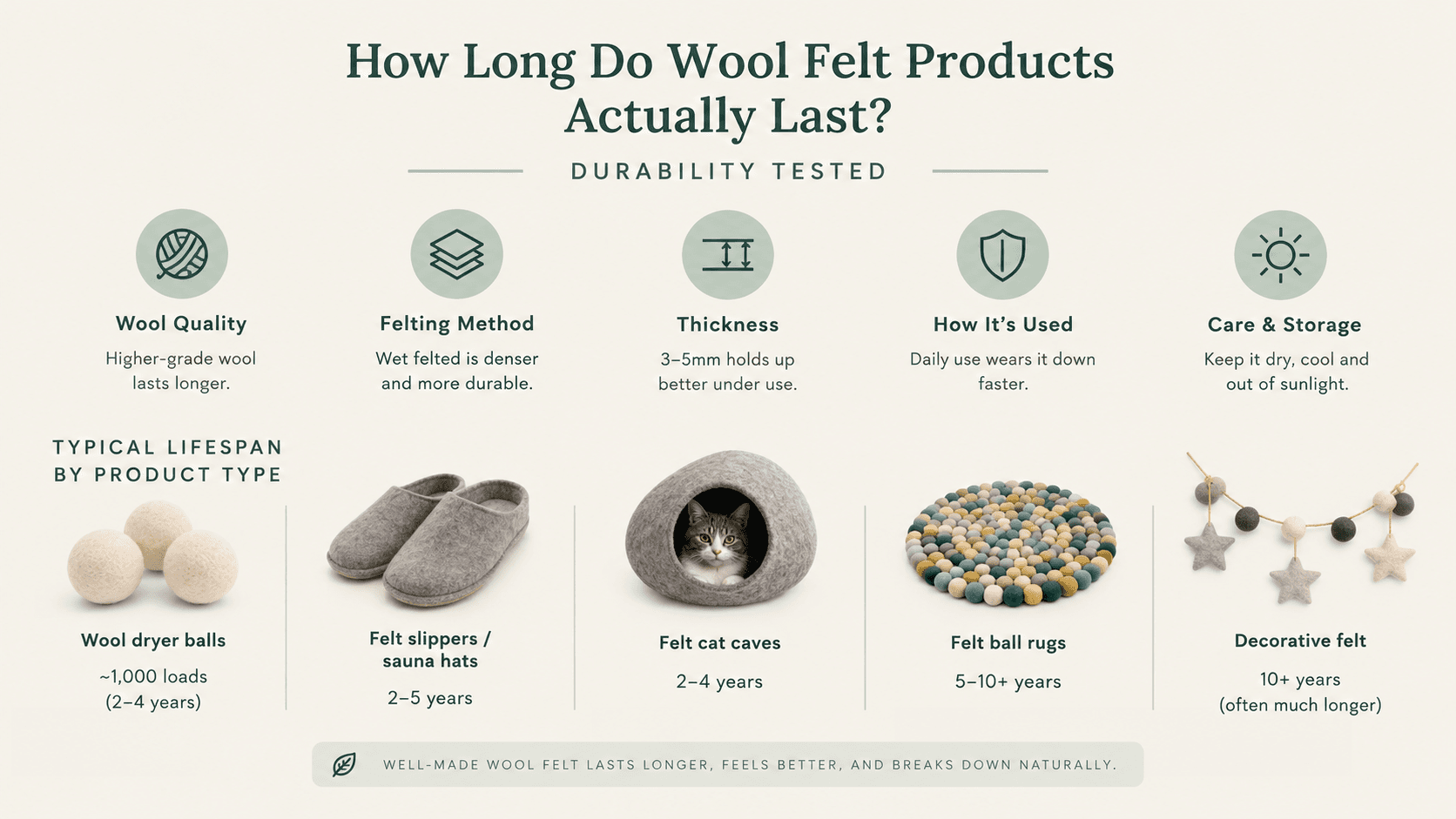 How Long Do Wool Felt Products Actually Last? (Durability Tested)