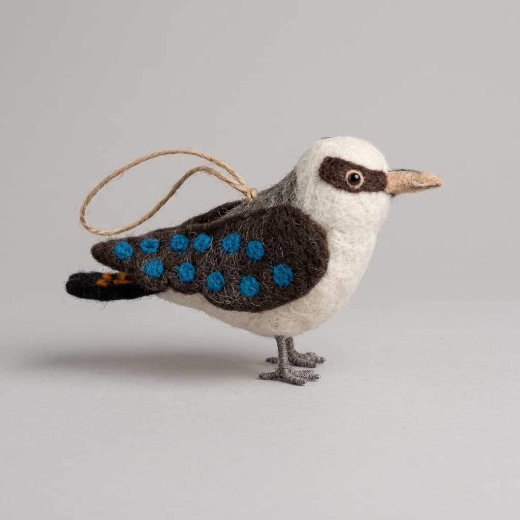 Felted Kookaburra - Handmade Felt Product from Nepal
