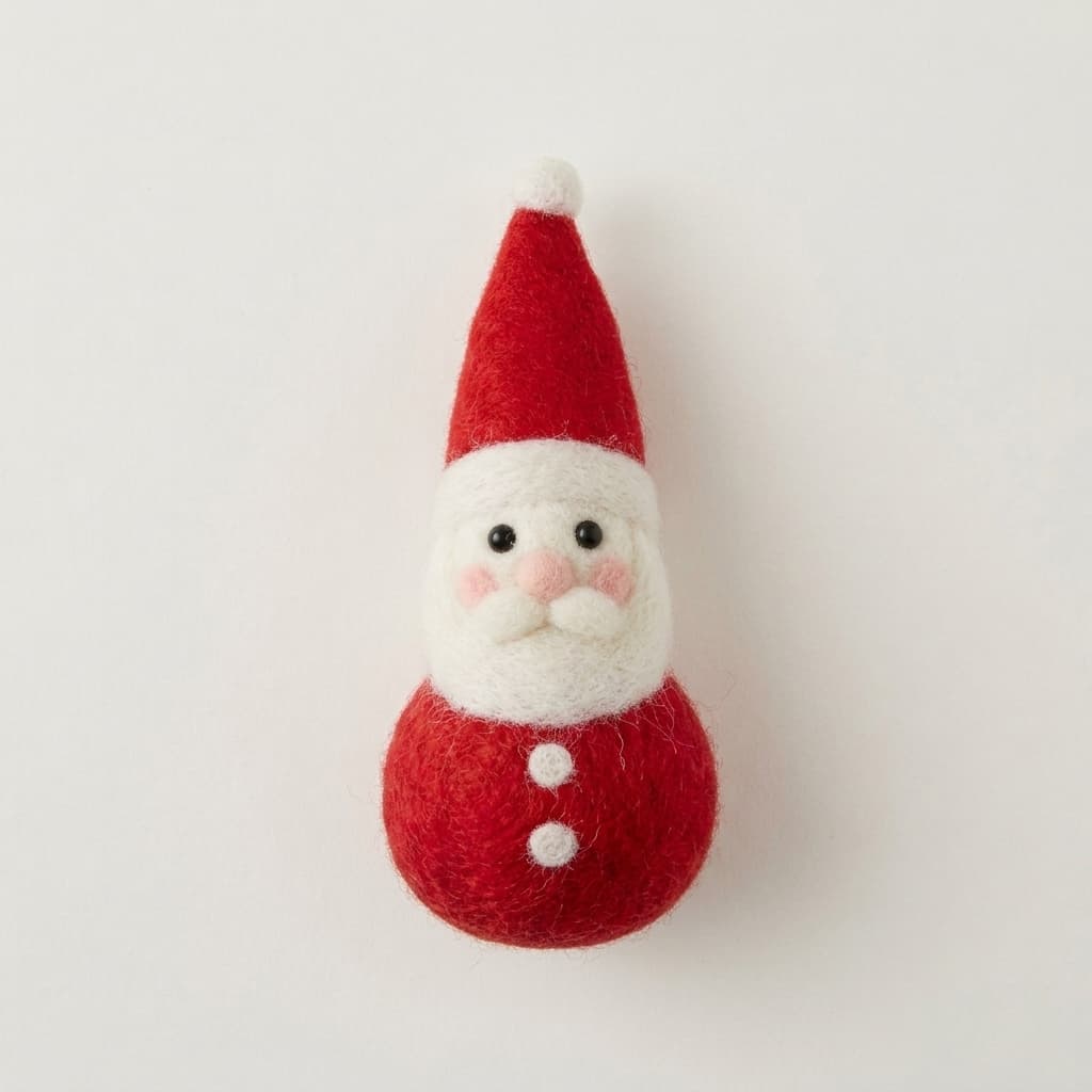 Felt Santa Figurine - Handmade Felt Product from Nepal