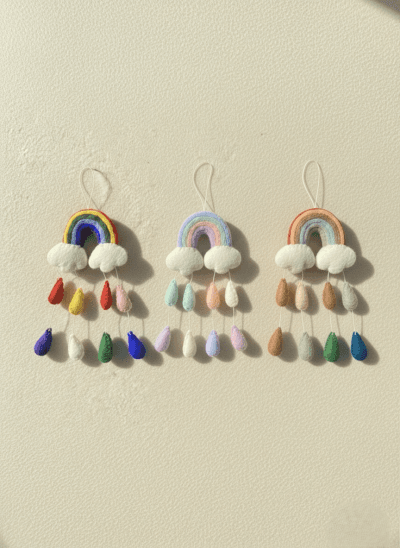 Rainbow Hand-Felted Wall Hanging
