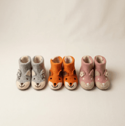 Little Forest Hand-Felted Fox Boots