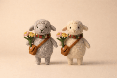 Felted Sheep Figurine