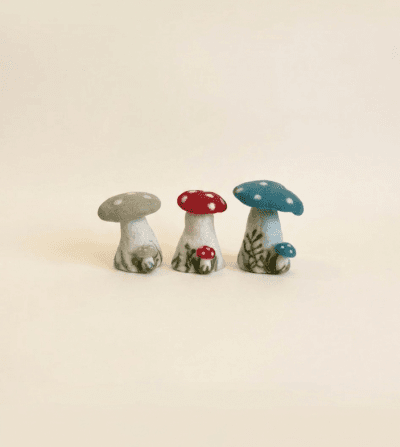 Handmade Needle Felted Mushroom Egg Warmer