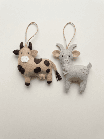 Felt Farm Animal Hanging Ornament