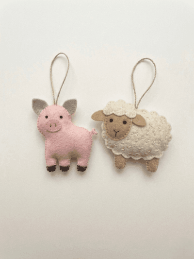 Pig or Sheep Hanging Ornament