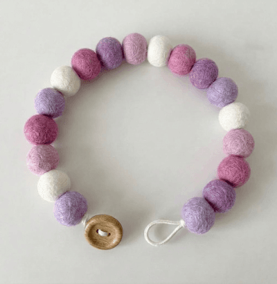 Handmade Pastel Felt Ball Curtain Tieback