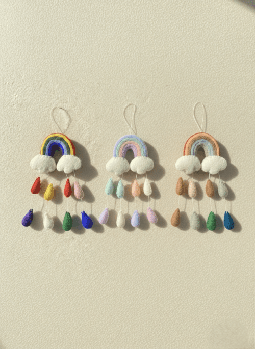 Rainbow Hand-Felted Wall Hanging