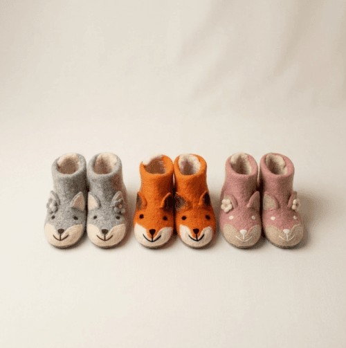 Little Forest Hand-Felted Fox Boots