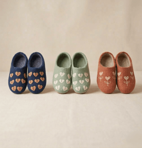 Heart & Floral Collection slippers