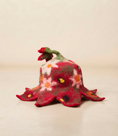 Floral Wool Felt Fairy Hat