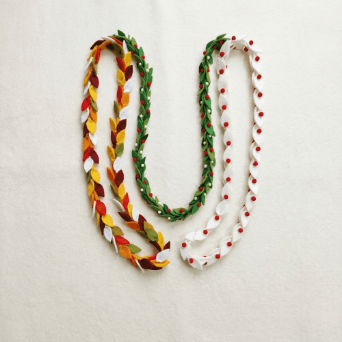 Artisanal Felt Autumn Leaf Garland