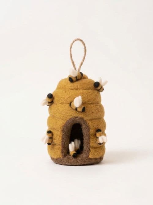 Beehive with Little Bees Hanging Decor