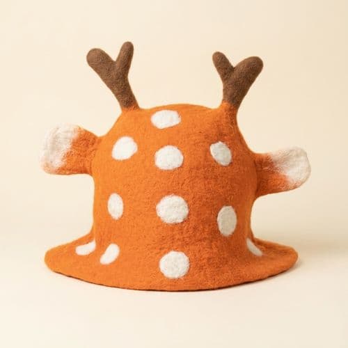Fawn Antler and Polka Dot Bucket Hat
