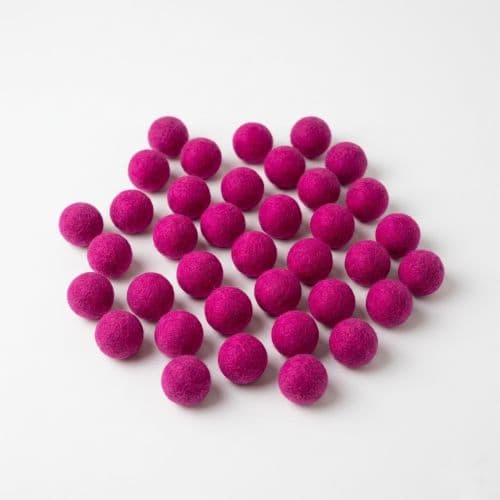 Felt Balls Solid Color Set (30 Pieces)