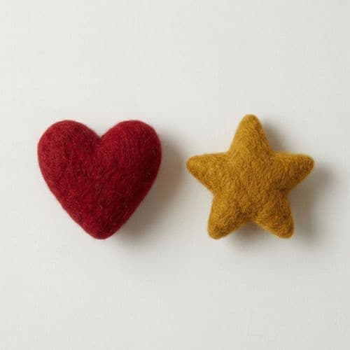 Felt Heart and Star
