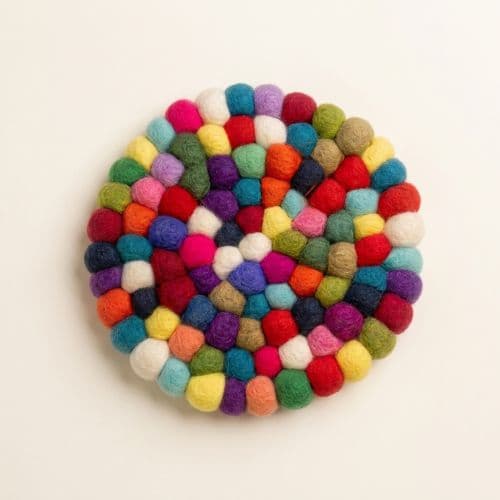 Wool Felt Ball Trivet