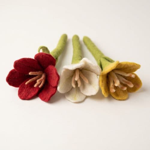 Handcrafted Felt Lily Stems