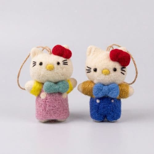Felted Kitty Figurine